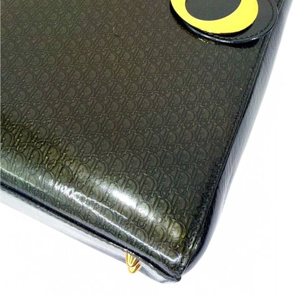 DIOR Olive Green Monogram Patent Leather Lady Dior Bag - Picture 11 of 16